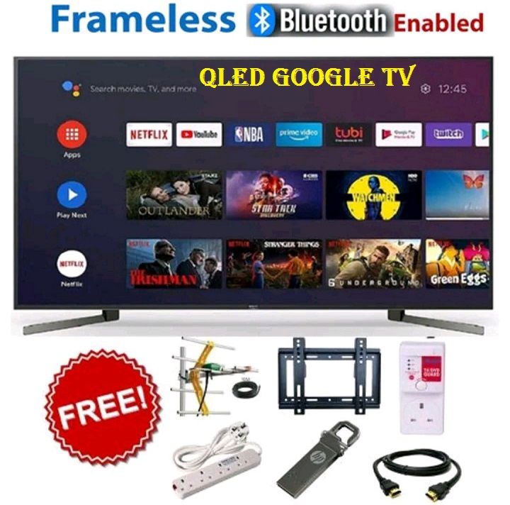 TCL 43S5K,43" Inch QLED TV Bluetooth Enabled Television Smart ANDROID Google TV Netflix YouTube Google App store Inbuilt WIFI Connectivity Inbuilt Decoder  DOLBY AUDIO HDR10+ 6 EXTRA FREE GIFTS