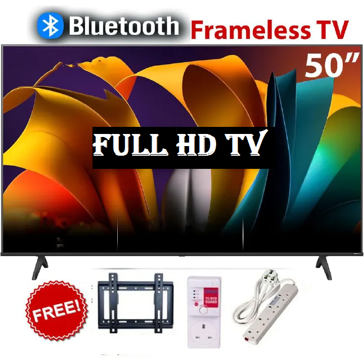 VITRON50" INCH TV HTC5008FS 2K FULL HD TV SMART ANDROID TELEVISION, BLUETOOTH ENABLED, WIFI CONNECITIVITY, INBUILT DECODER , NETFLIX, YOUTUBE, APPSTORE,1.5GBRAM 8GBROM+ FREE TV GUARD+BRACKET+EXTENSION