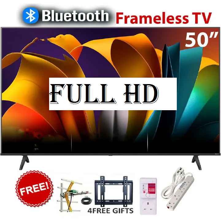 VITRON 50" INCH TV HTC5008FS 2K FULL HD TV SMART ANDROID TELEVISION, BLUETOOTH ENABLED, WIFI CONNECITIVITY, INBUILT DECODER , NETFLIX, YOUTUBE, APPSTORE,1.5GBRAM 8GBROM + 4 EXTRA GIFTS