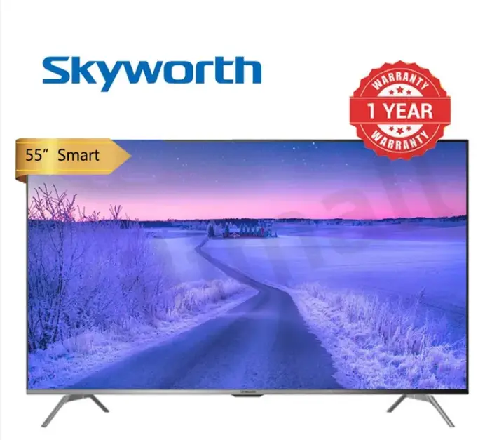 Skyworth 55″ inch TV 4K UHD QLED TV Television Smart  Ok Google TV Appstore Inbuilt Decoder,Netflix,Youtube,Prime Video,Bluetooth ENABLED,Wi-Fi Enabled,Chrome i-cast Screen+FREE TILT  WALL BRACKET