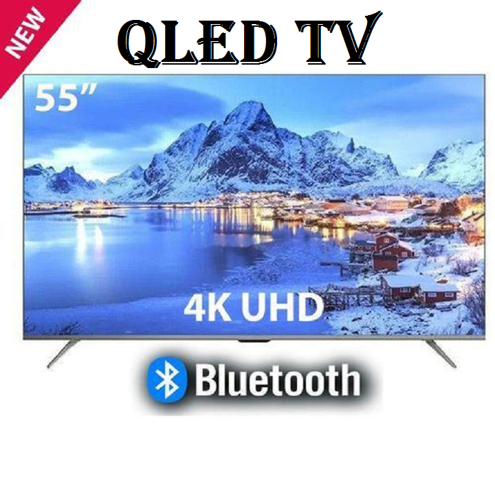 VITRON55" 55" Inches HTC55QUS QLED TV  BLUETOOTH 4K UHD  TV Television Smart Android TV,Netflix,Youtube Bluetooth Enabled INBUILT DECODER 1.5GBRAM,8GBROM WideColor Enhancer,Voice Control, Icast screen