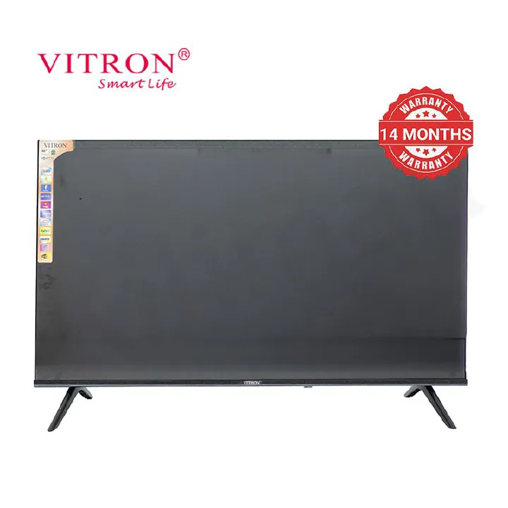 Vitron 40" Inch HTC4088QFS QLED TV Bluetooth Enabled Frameless Smart Android TV Inbuilt WIFI Netflix,Youtube Inbuilt Decoder Appstore 2*USB 3*HDMI PORTS, ICAST SCREEN 14 Months Warranty + 8 FREE GIFTS