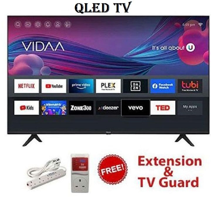 HISENSE 50" INCH QLED TV  50Q5 (2026 Model)TELEVISION,VIDAA OS,DOBLY AUDIO, SMART TV, Bluetooth Connectivity, WIFI,2K FULL HD TV,NETFLIX,YOUTUBE,PRIMEVIDEO,DISNEY,+FREE EXTENSION  + TV POWER GUARD
