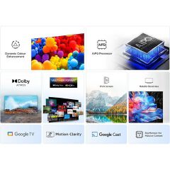 TCL 50" Inch Smart TV 50V6D 4K ULTRA HD TV Google Dolby Vision Atmos HDR Pro+ Game Accelerator Enhanced Gaming Voice Control NETFLIX YOUTUBE APP STORE ICAST SCREEN TCL50 TCLTV+FREE TVUARD+TILT BRACKET