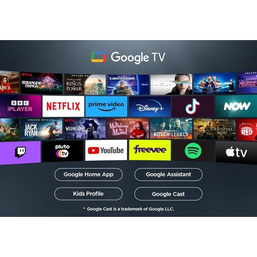 TCL 50" Inch Smart TV 50V6C 4K ULTRA HD with Google Dolby Vision, Atmos, HDR Pro+, Game Accelerator Enhanced Gaming, Voice Control, NETFLIX YOUTUBE,APP STORE,ICAST SCREEN +FREE  TILT WALL  BRACKET