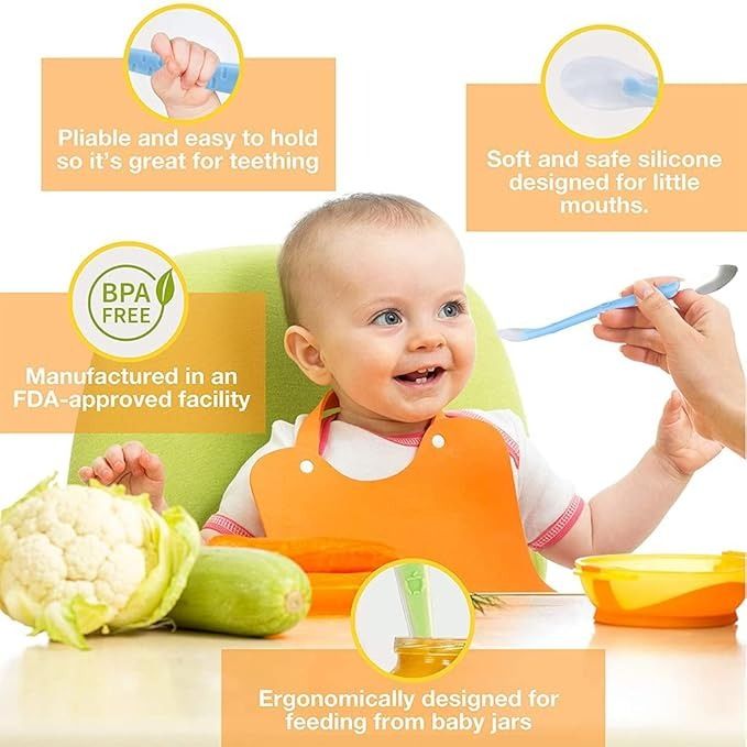 stainless steel Dual head baby feeding spoon