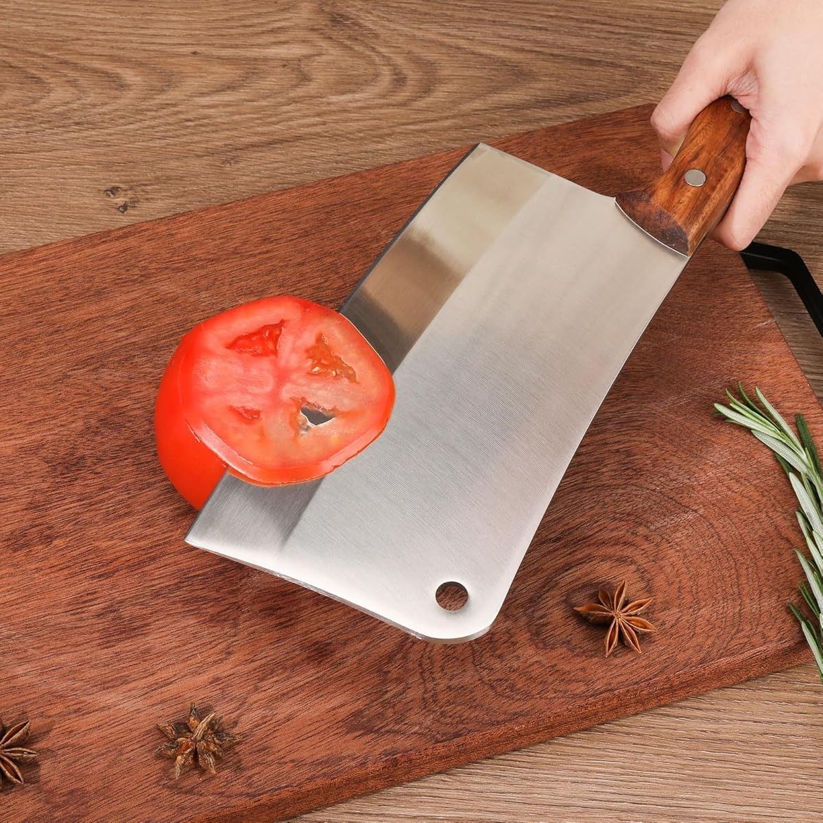 Butcher Knife, Meat Cleaver Knife, 8 Inches Chopping Knife, Super Strong Makes Heavy Duty Easy