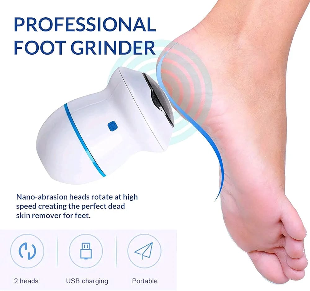 Electric Foot Grinder Vacuum Callus Remover Foot Pedicure Tools Rechargeable Foot Files Clean Tools for Hard Cracked Skin