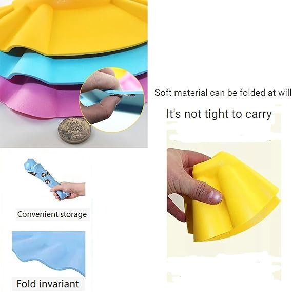 1Pcs EVA Foam Shampoo Cap Baby Shower Cap Kids Shampoo Bath Wash Hair Shield Hat Soft-without ear guard