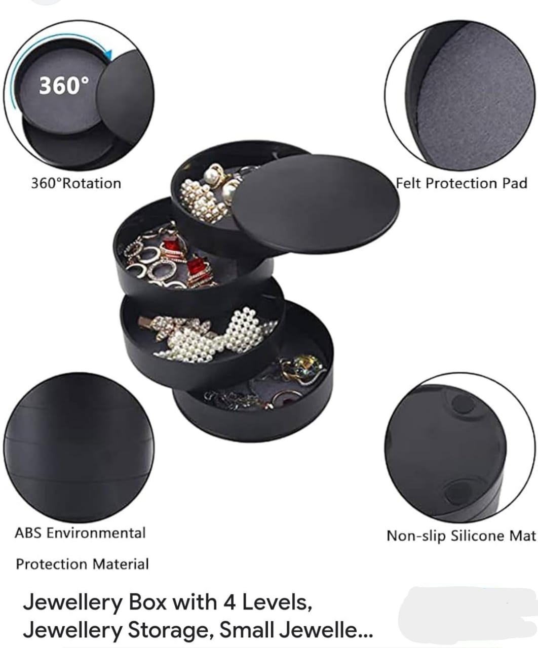4 layer rotating accessories / Jewelry organizer