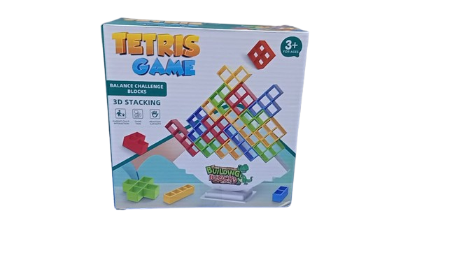 TETRIS TOWER GAME,  Tower Balance Stacking Game for Kids and Adults, Balanced Board Games for Kids 8-12, Two Players Team Versus Stack Attack Card Games