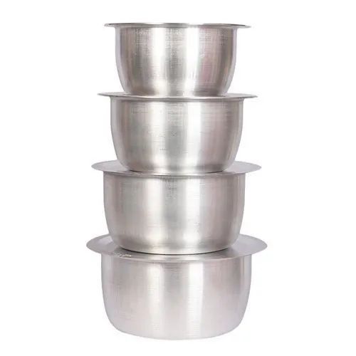 4Pcs Set Of Stainless Aluminum Sufuria Size 1 2 3 4 - No Lids