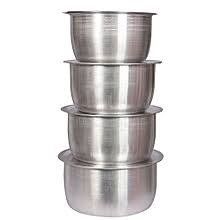 4Pcs Set Of Stainless Aluminum Sufuria Size 1 2 3 4 - No Lids