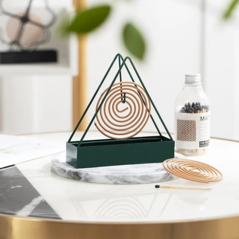Anti-scald mosquito coil holder with tray.