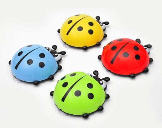 Suction Ladybird Toothbrush Holder – Wall-Mounted, Space-Saving, and Waterproof Bathroom Organizer