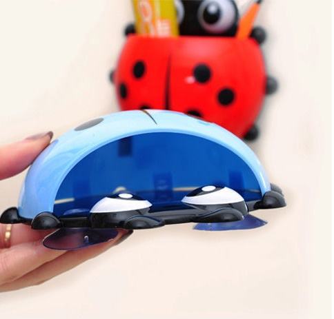Suction Ladybird Toothbrush Holder – Wall-Mounted, Space-Saving, and Waterproof Bathroom Organizer