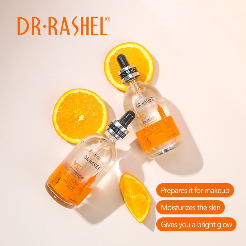 Dr. Rashel Vitamin C & Niacinamide Brightening Primer Serum 100ml | Dual-Action Glow Booster & Makeup Base | Hydrating, Non-Greasy for All Skin Types