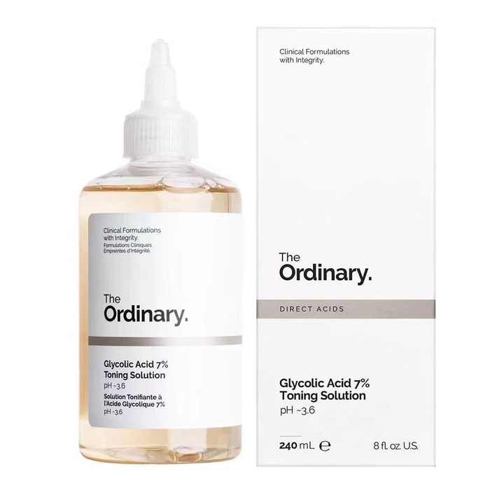 The Ordinary Glycolic Acid 7% Toning Solution – 240ml | Exfoliating Toner for Smooth, Glowing Skin