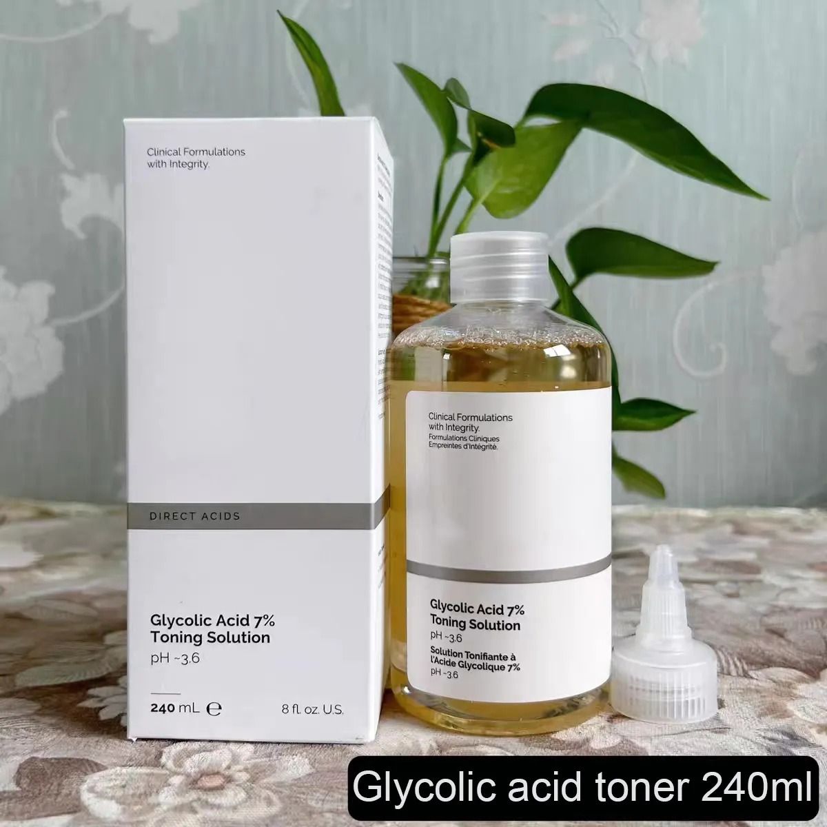 The Ordinary Glycolic Acid 7% Toning Solution – 240ml | Exfoliating Toner for Smooth, Glowing Skin
