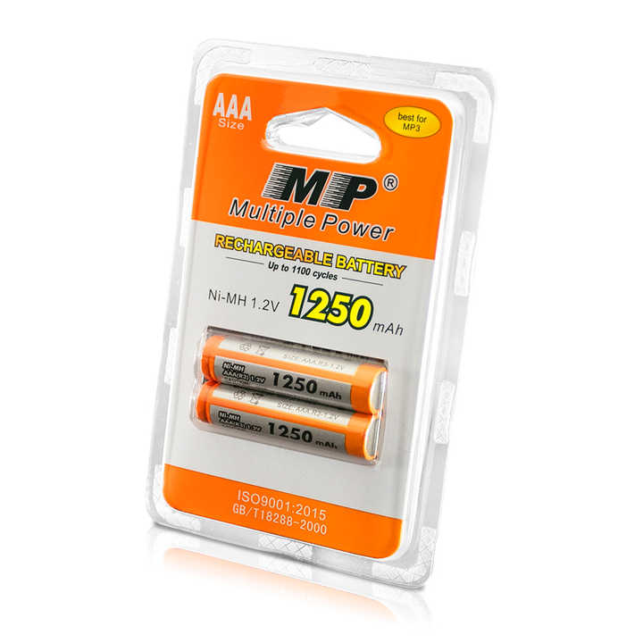 Multiple Power Rechargeable AAA Batteries 1.2V 1250mAh – Pack of 4, Long-Lasting, Eco-Friendly"