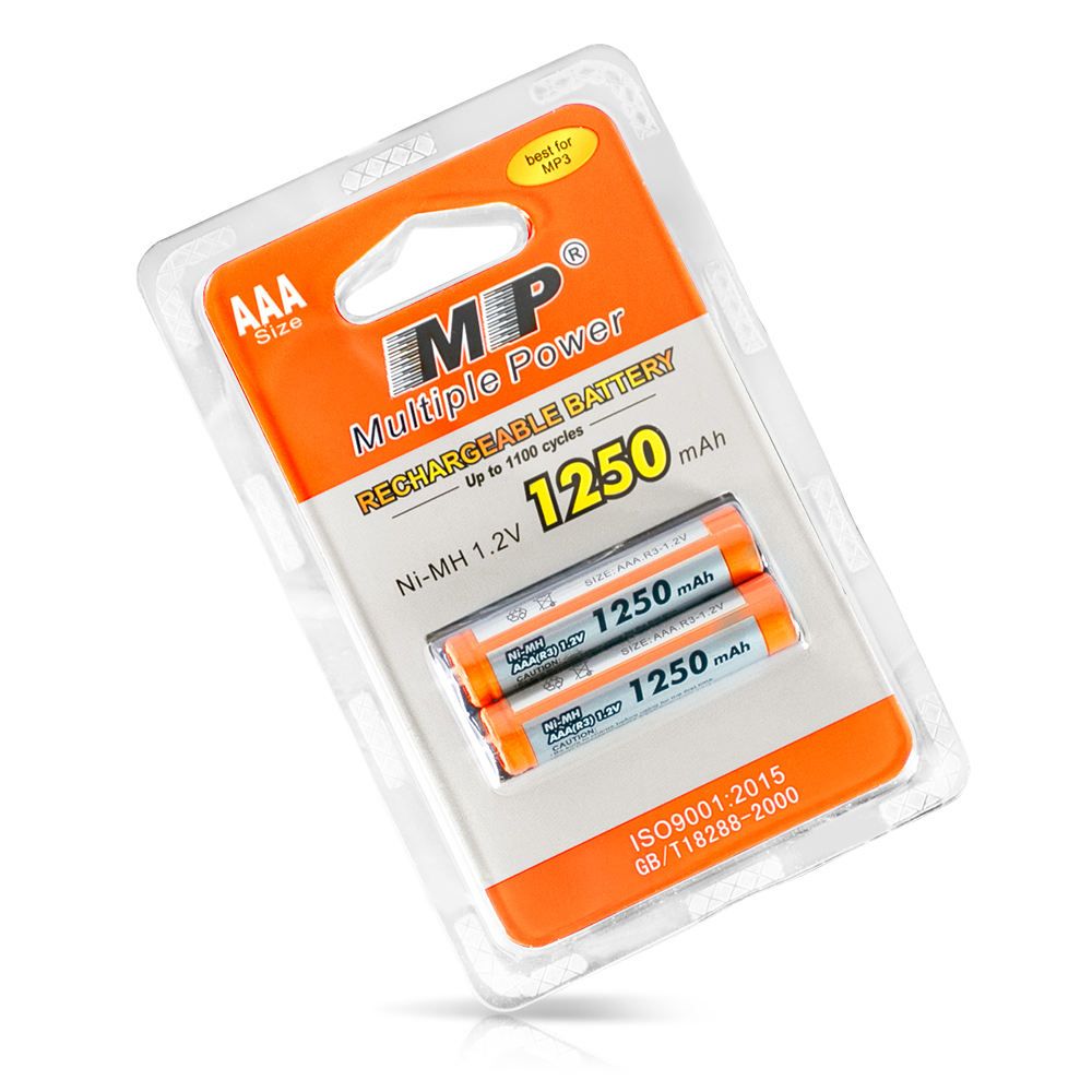 Multiple Power Rechargeable AAA Batteries 1.2V 1250mAh – Pack of 4, Long-Lasting, Eco-Friendly"