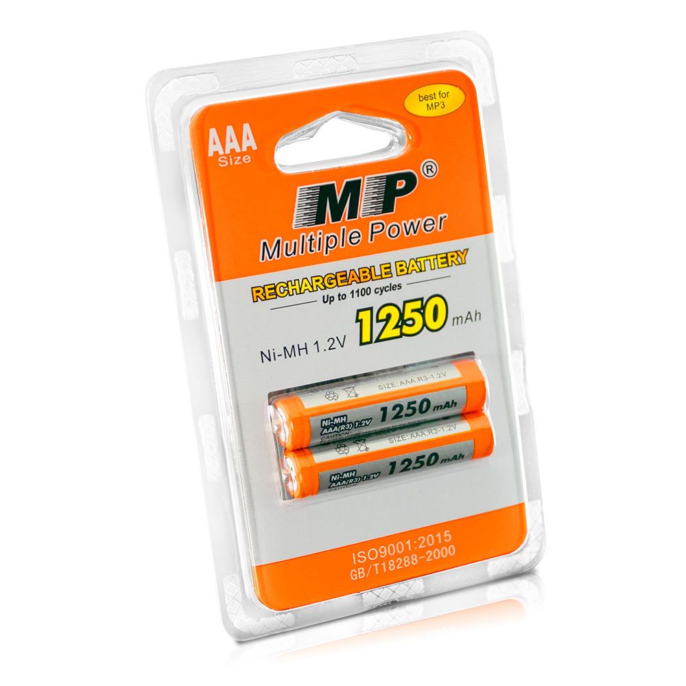 Multiple Power Rechargeable AAA Batteries 1.2V 1250mAh – Pack of 4, Long-Lasting, Eco-Friendly"