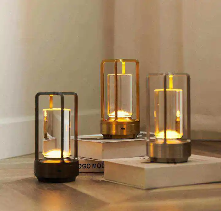 Stemless dimmable table lamp Nordic Hotel Bedside Table Cordless Table Lamp USB Rechargeable Crystal LED Touch Outdoor Dimmable Table Lamp