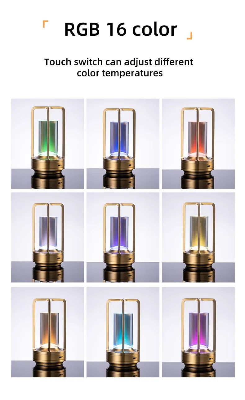 Stemless dimmable table lamp Nordic Hotel Bedside Table Cordless Table Lamp USB Rechargeable Crystal LED Touch Outdoor Dimmable Table Lamp