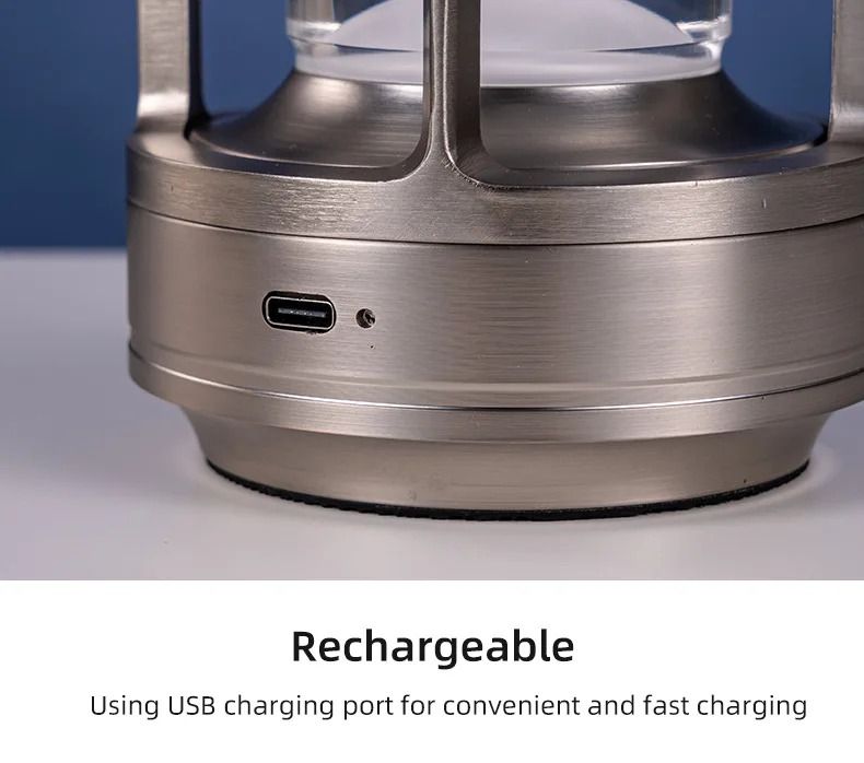 Stemless dimmable table lamp Nordic Hotel Bedside Table Cordless Table Lamp USB Rechargeable Crystal LED Touch Outdoor Dimmable Table Lamp