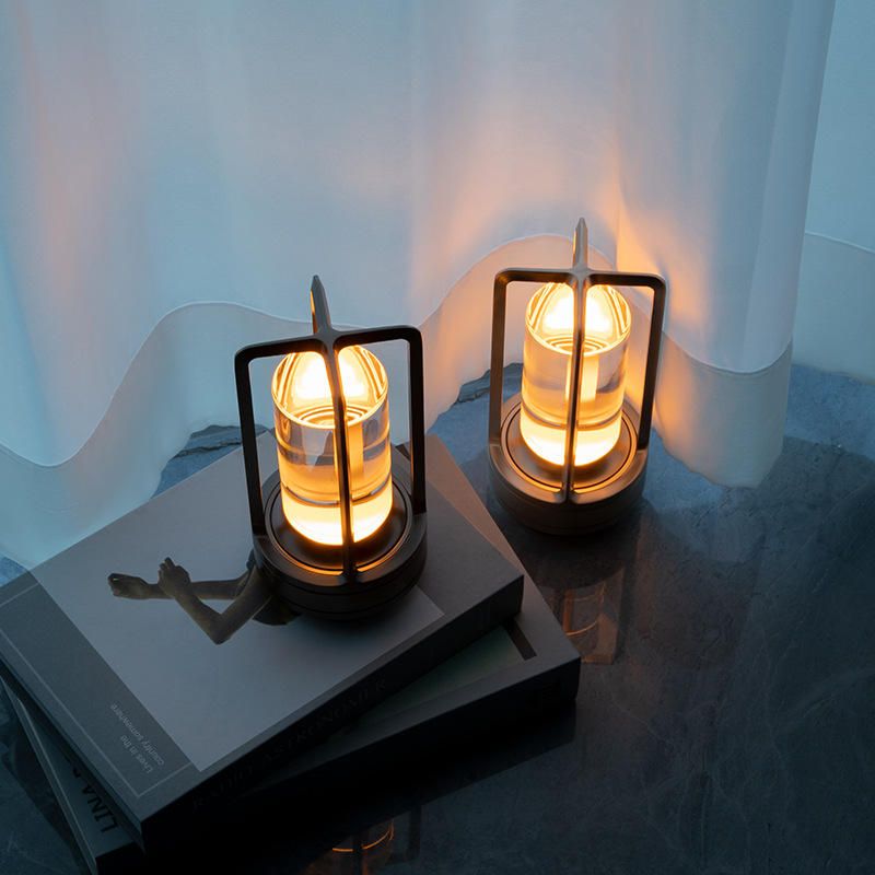 Stemless dimmable table lamp Nordic Hotel Bedside Table Cordless Table Lamp USB Rechargeable Crystal LED Touch Outdoor Dimmable Table Lamp
