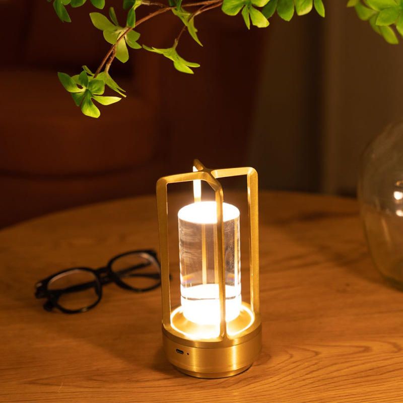 Stemless dimmable table lamp Nordic Hotel Bedside Table Cordless Table Lamp USB Rechargeable Crystal LED Touch Outdoor Dimmable Table Lamp