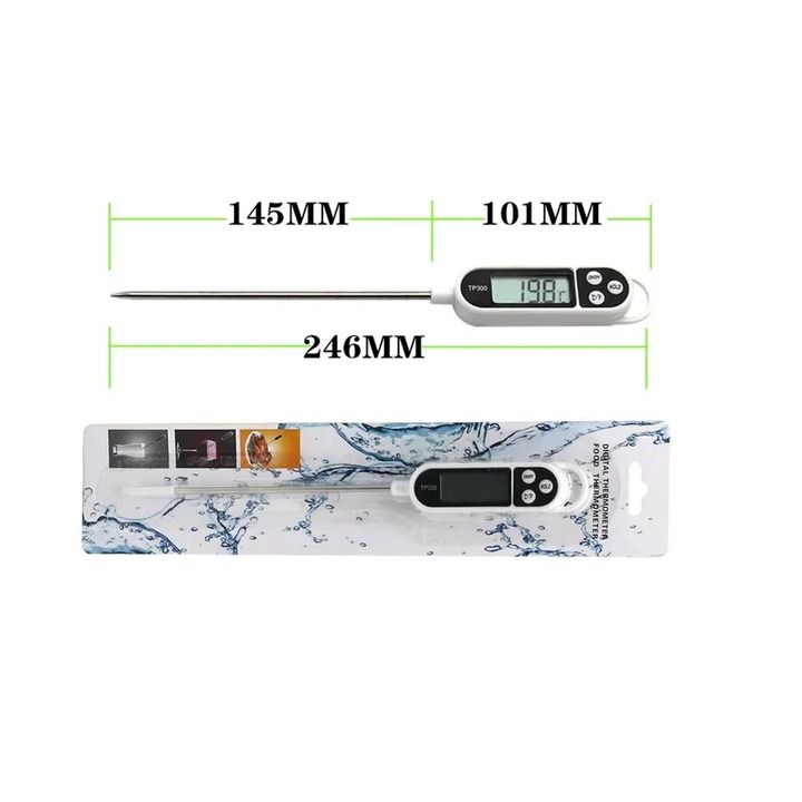 Digital Food Thermometer | Electronic Probe Type | LCD Display | Perfect for Baking & Grilling