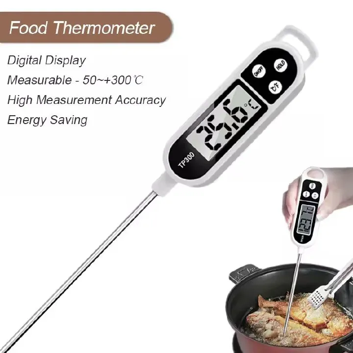 Digital Food Thermometer | Electronic Probe Type | LCD Display | Perfect for Baking & Grilling