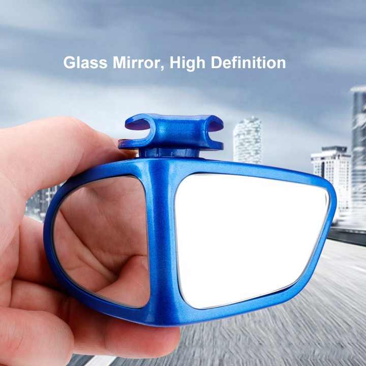 Universal 360° Rotatable Car Blind Spot Mirror | HD Wide-Angle Rearview Mirror for Safe Driving | Adjustable Convex Side Mirror for Cars, Trucks & Motorcycles