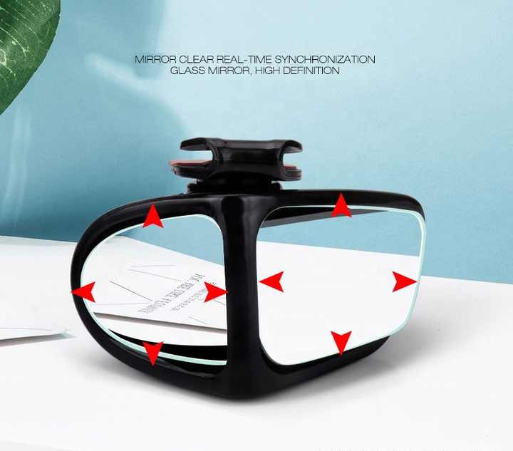 Universal 360° Rotatable Car Blind Spot Mirror | HD Wide-Angle Rearview Mirror for Safe Driving | Adjustable Convex Side Mirror for Cars, Trucks & Motorcycles
