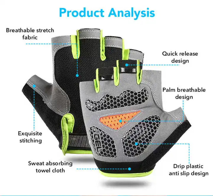 Breathable Anti-Slip Gym Gloves for Men & Women | Weightlifting, Fitness, Training & Workout Gloves | Padded Palm, Wrist Support & Durable Grip for Lifting & Exercise