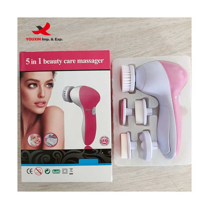 5-in-1 Face Cleansing Brush Silicone Facial Brush - Deep Cleaning Pore Cleaner, Face Massage, Skin Care, Waterproof Facial Brush