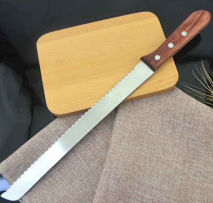 Premium Stainless Steel Bread Knife - Sharp, Durable, and Ergonomic for Effortless Slicing of Bread and More