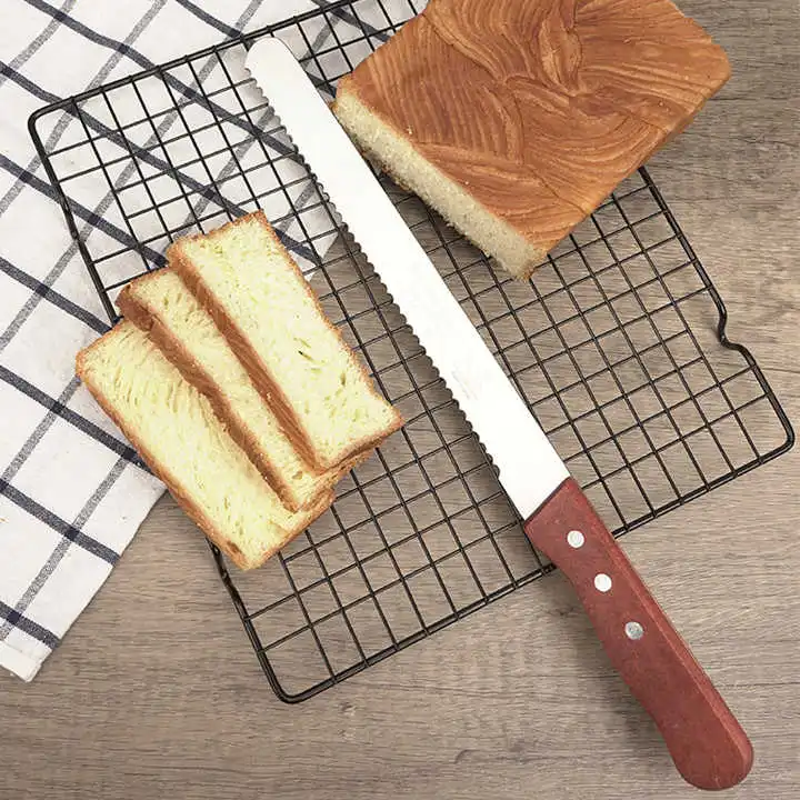 Premium Stainless Steel Bread Knife - Sharp, Durable, and Ergonomic for Effortless Slicing of Bread and More