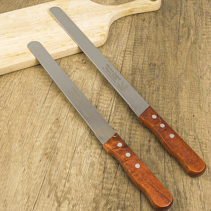 Premium Stainless Steel Bread Knife - Sharp, Durable, and Ergonomic for Effortless Slicing of Bread and More