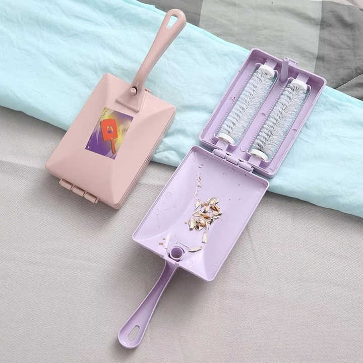 Handheld Carpet Sweeper Table Crumb Cleaner - Double Roller Brush, Portable, and Efficient | Perfect for Cleaning Carpets, Tables, and Upholstery