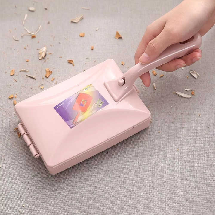 Handheld Carpet Sweeper Table Crumb Cleaner - Double Roller Brush, Portable, and Efficient | Perfect for Cleaning Carpets, Tables, and Upholstery