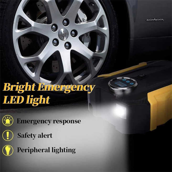 150psi 12V Car Tire Air Compressor - Portable and Efficient | Perfect for Inflating Car, SUV, Motorcycle, and Bicycle Tires with High Pressure and Rapid Performance