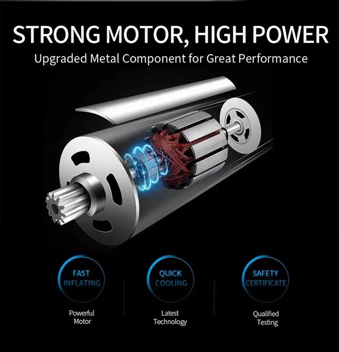 150psi 12V Car Tire Air Compressor - Portable and Efficient | Perfect for Inflating Car, SUV, Motorcycle, and Bicycle Tires with High Pressure and Rapid Performance