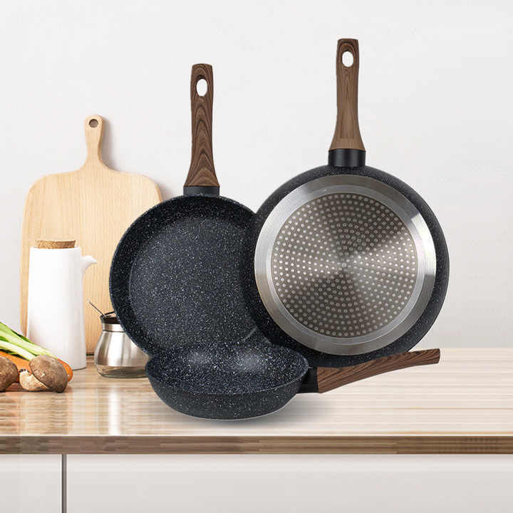 Granite Frying Pan | Stone Non-Stick | Heavy-Duty & Deep Design | Everyday Cooking Essential
