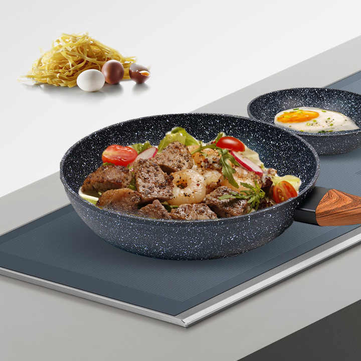 Granite Frying Pan | Stone Non-Stick | Heavy-Duty & Deep Design | Everyday Cooking Essential