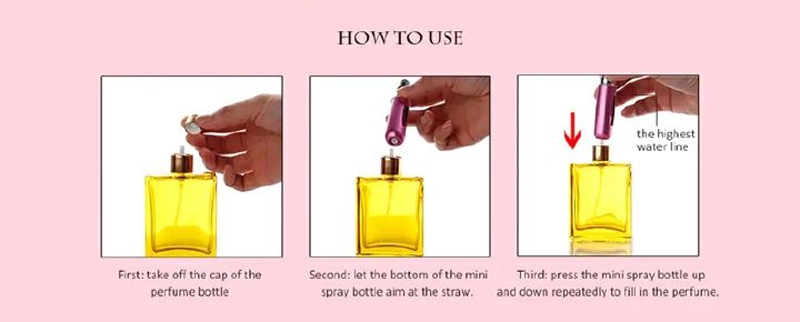 Mini Refillable Perfume Bottle | Portable Atomizer with Scent Pump | Ideal for Travel | New Arrival