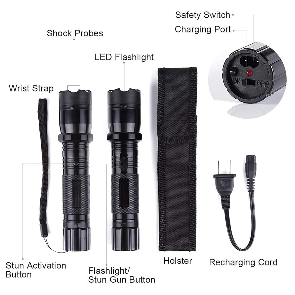 Electro Shocker Self-Defense Electric Shock LED Flashlight Torch - Portable and Powerful