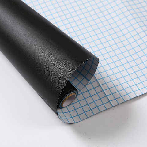Adhesive Black Board Paper with 5 Chalks - Self-Adhesive Chalkboard Wallpaper