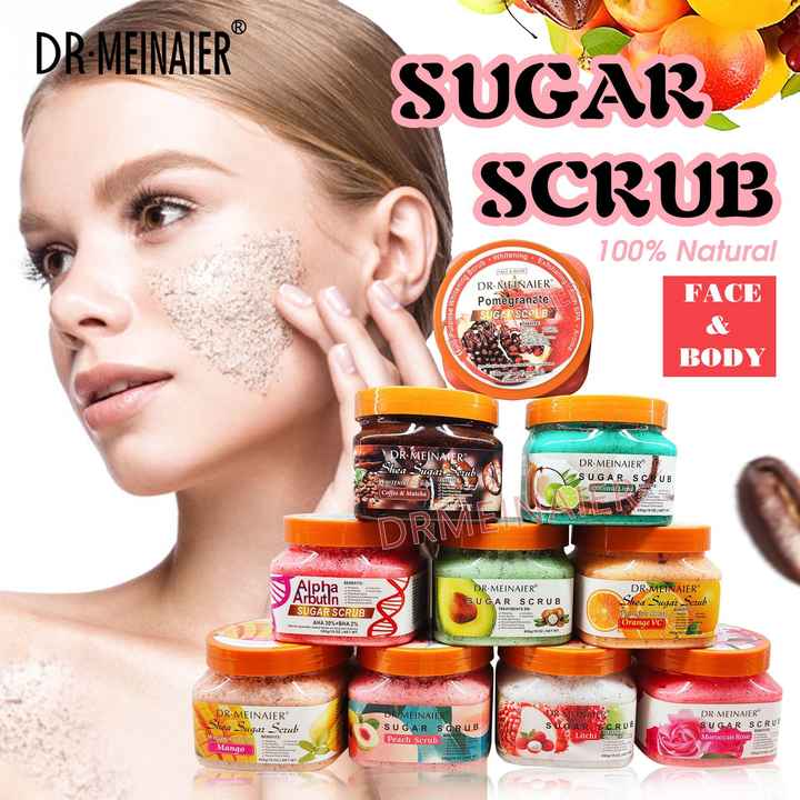 DR MEINAIER Shea Sugar Scrub Coffee - 650g - Exfoliating Body Scrub for Brighter, Smoother Skin - Made with Natural Ingredients